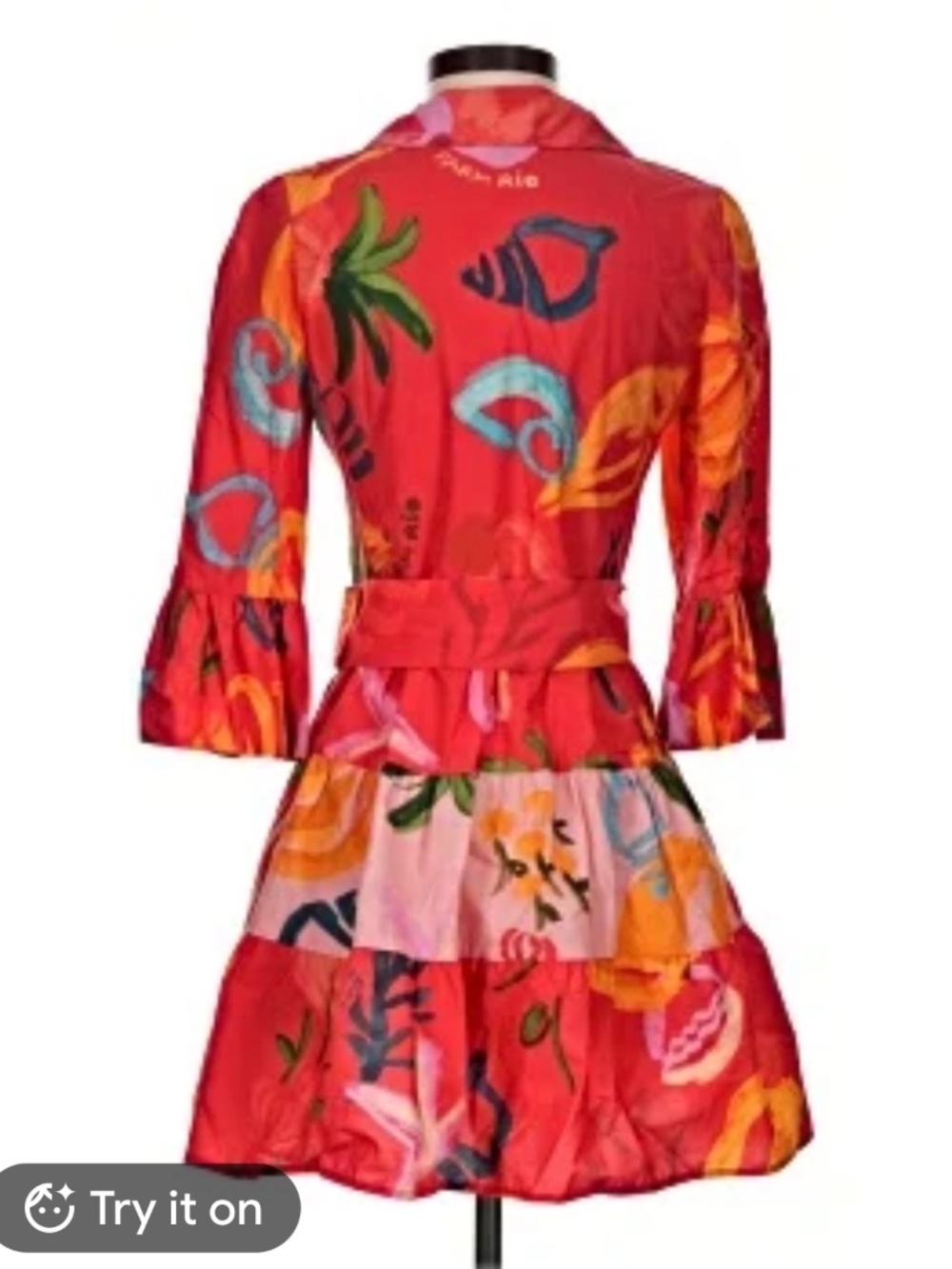 Farm Rio Mixed Fruits Ocean Mini Dress